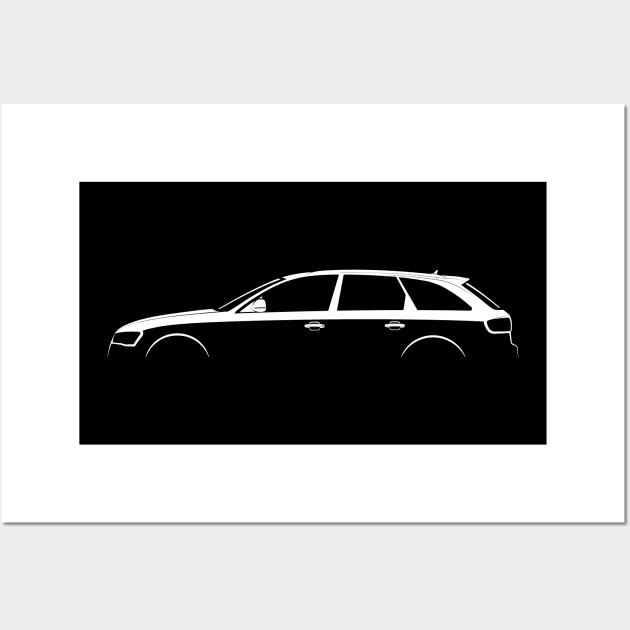 Audi RS 4 Avant (B8) Silhouette Wall Art by Car-Silhouettes